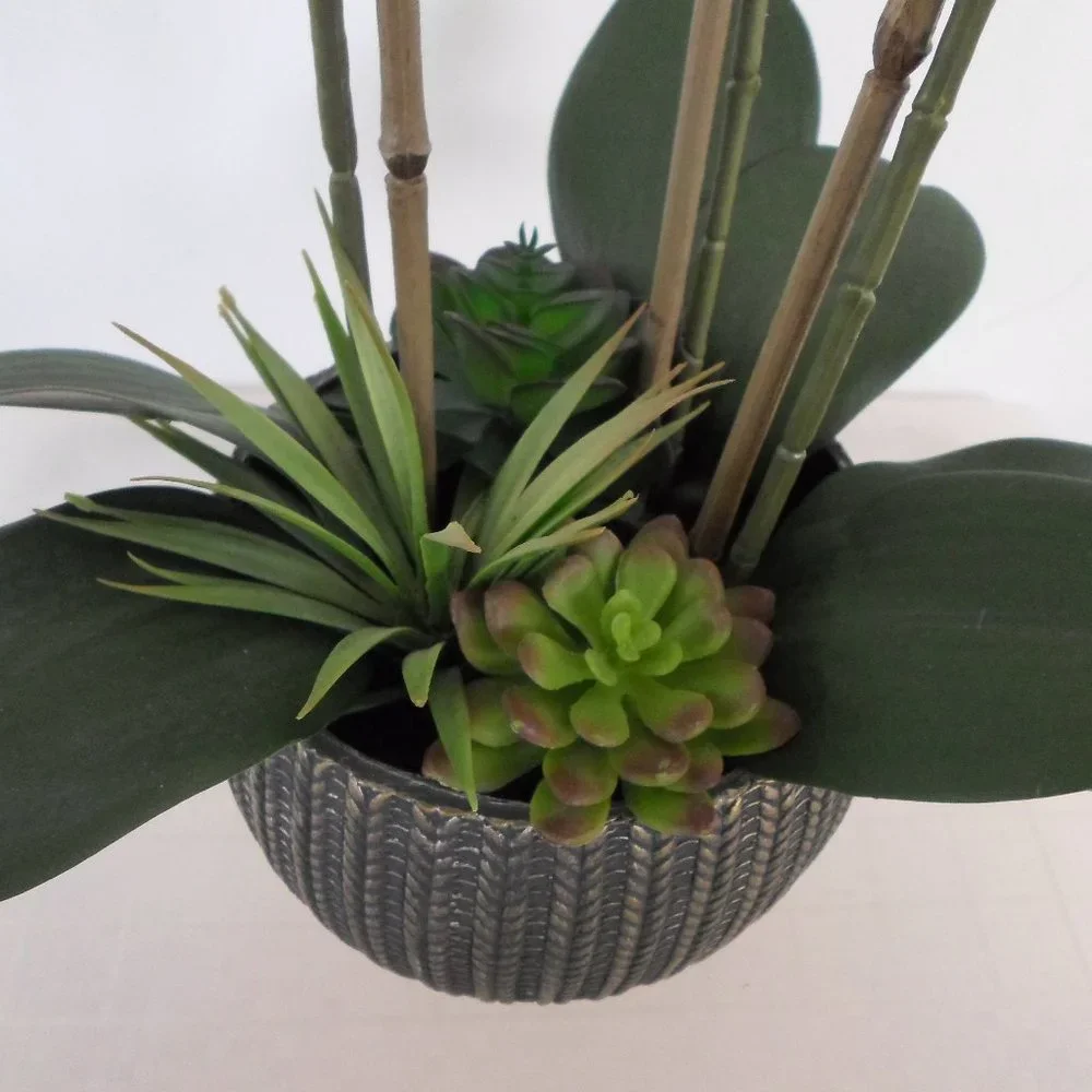 White Fabric Orchid Floral Arrangement
